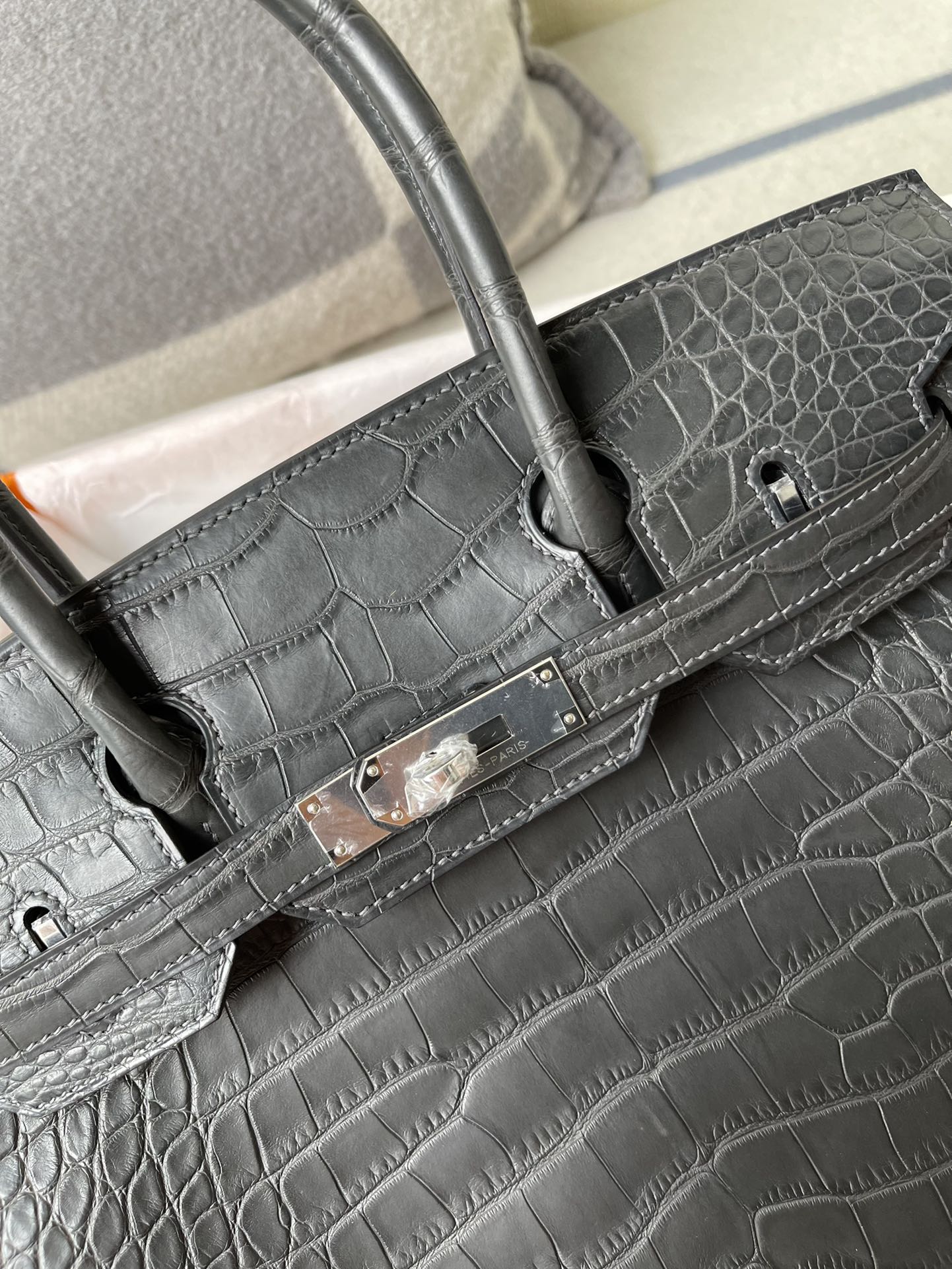 Hermes Birkin 30CM Handmade Bag In Black Crocodile Niloticus Matte Skin